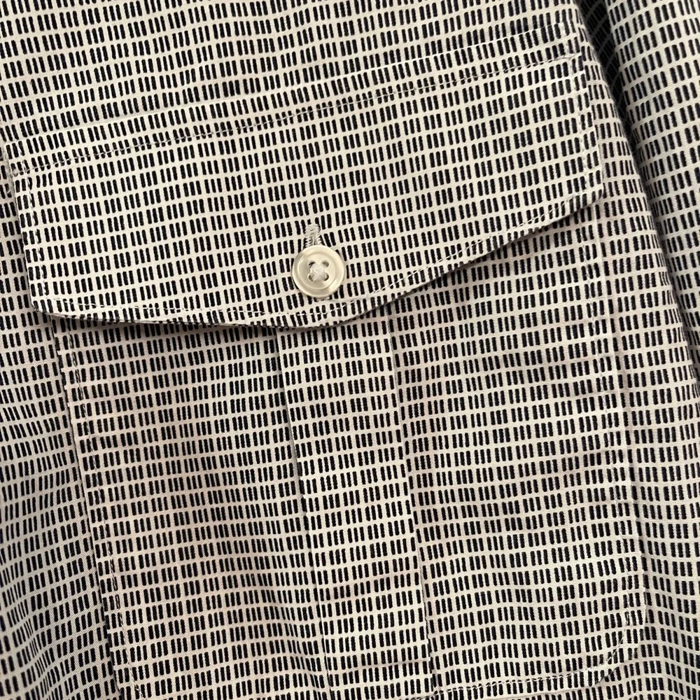 Banana Republic Men's Navy & White Micro Print‎ Button Down Shirt XL